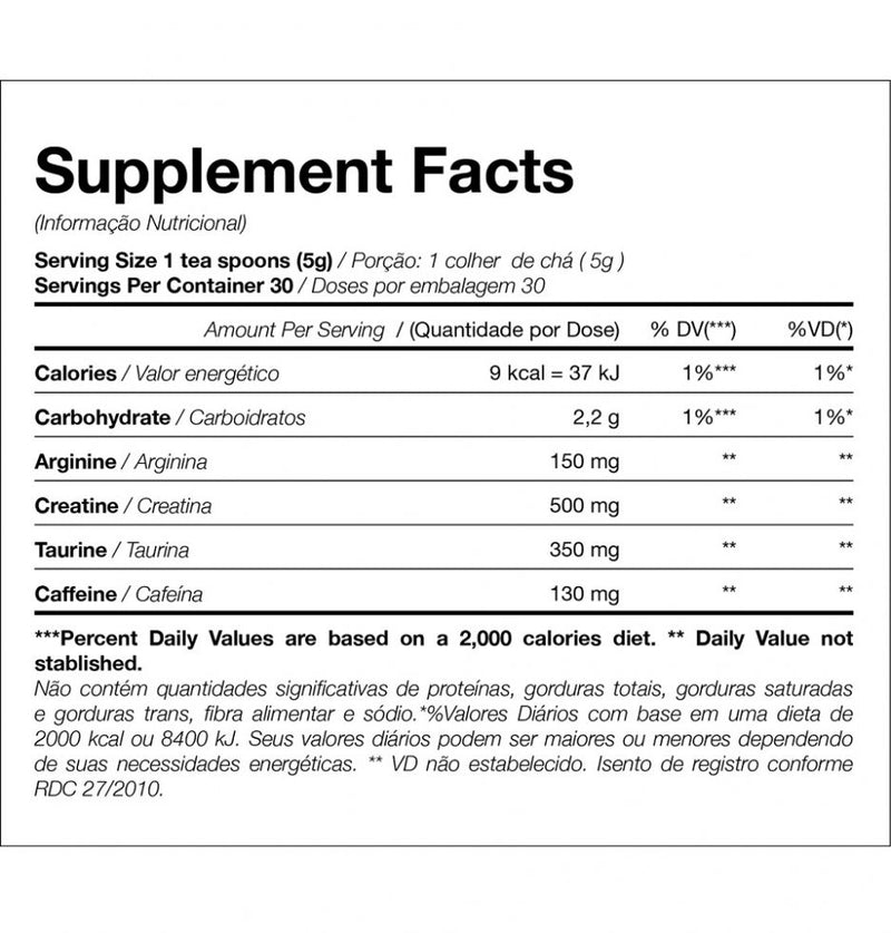 BOPE Pré-Treino (150g) - Sabor: Limão